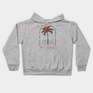 Pot of Paradise Retro Tropica Palm Tree Beach Vibes Kids Hoodie